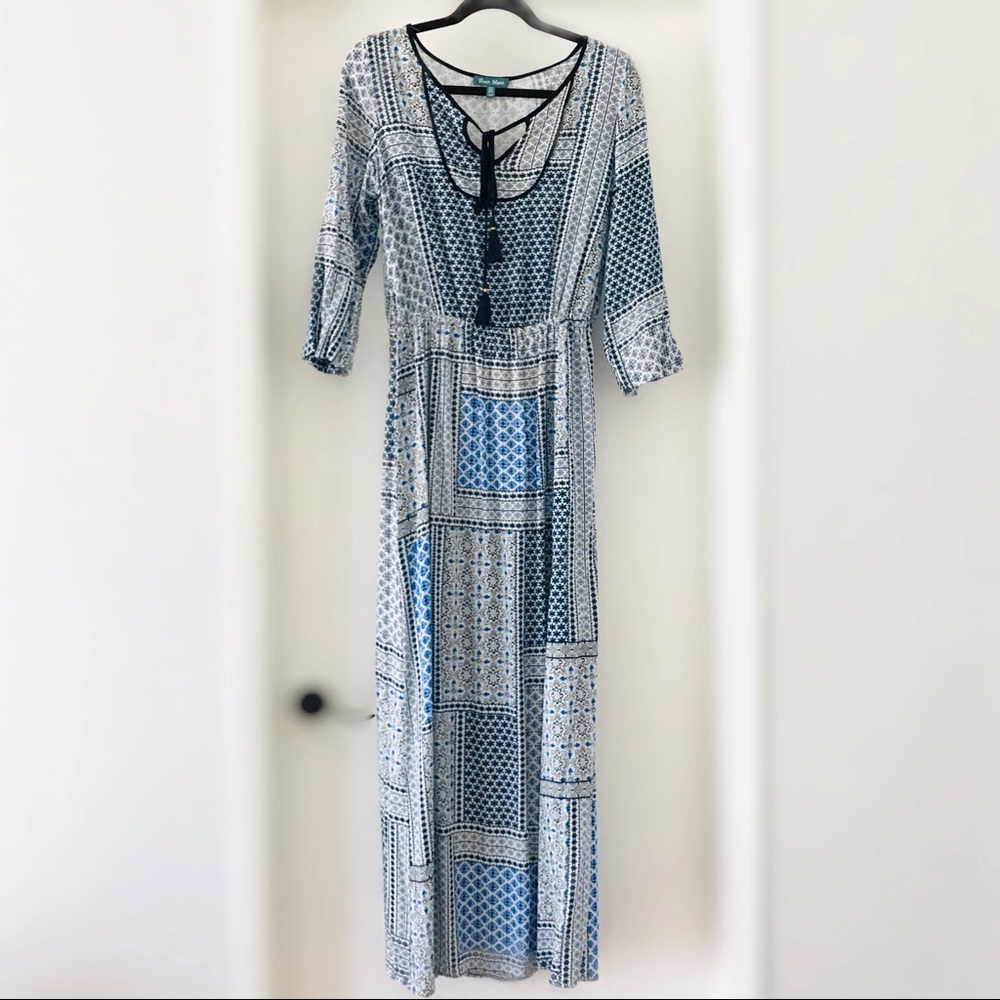 Long Sleeve Maxi Boho With Slit